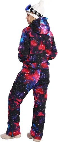 Miniatura 2 de Bluemagic - Traje de esquí de una pieza para mujer, traje de invierno impermeable para deportes de nieve