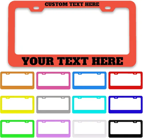 Miniatura 9 de Marco de matrícula personalizado – Etiqueta metálica de alta calidad para automóvil con tu texto, placas personalizadas de 12 x 6 pulgadas, marcos