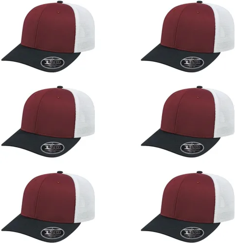 Miniatura 73 de Cap America i8502 Flexfit 110 Premium - Gorra de camionero de perfil medio con 6 paneles de malla trasera con protección UV y cierre ajustable Azul
