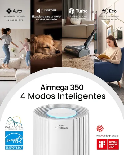 Miniatura 10 de Purificadores de aire COWAY para habitación grande, para toda la casa hasta 2,640 pies², filtro True HEPA para humo, alergias, caspa de mascotas