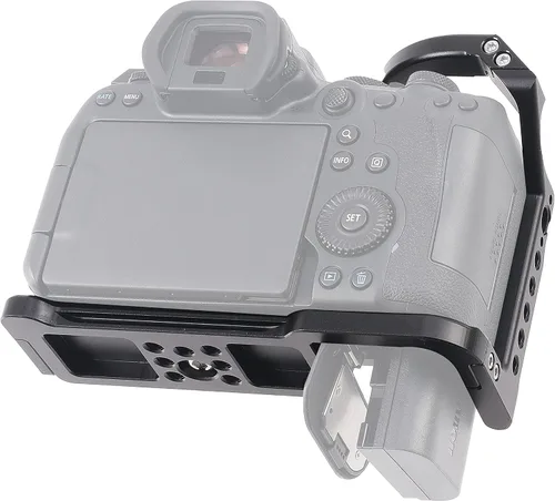 Miniatura 3 de FocusFoto Jaula de cámara para cámara sin espejo Canon EOS R6 Mark II, equipo estabilizador de aleación de aluminio con zapata fría y tornillo
