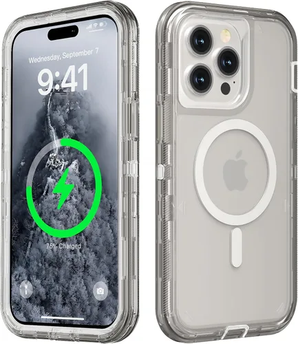 Miniatura 47 de Follaroma para iPhone 17 Pro Max, Funda Compatible con MagSafe, Funda Magnética Transparente de Doble Capa, Funda Resistente Anti-Caída y a Prueba