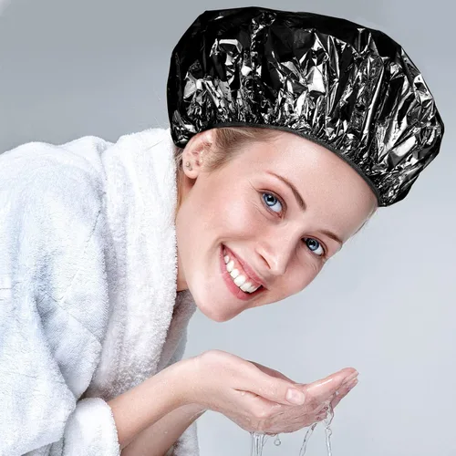 Miniatura 3 de 12 tapas de acondicionamiento profundo, papel de aluminio, reutilizables, para procesamiento del cabello, coloración del cabello, para uso