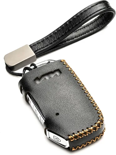 Vitodeco Funda protectora de piel auténtica para llavero inteligente compatible con KIA Soul, Seltos, Sportage, NIRO, Sorento, Telluride, Rio,