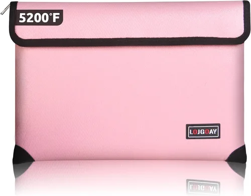 Miniatura 3 de Bolsa de documentos ignífuga, con aislamiento térmico de 5200 °F, bolsa impermeable ignífuga con cremallera, 8 capas de materiales funcionales