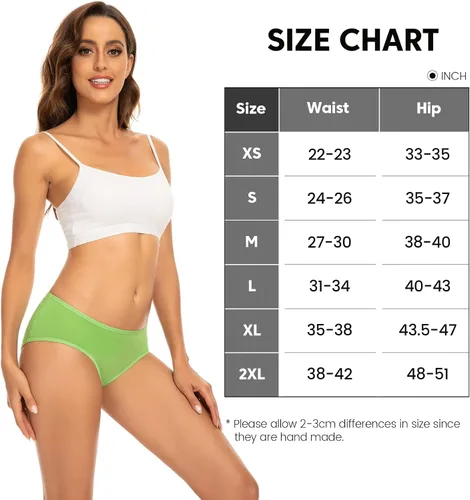Miniatura 6 de Benirap Ropa interior de algodón suave para mujer, bragas hipster transpirables, paquete de 5 o 6