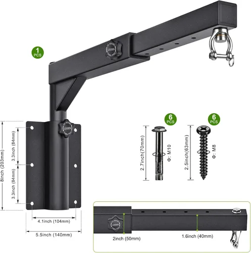Miniatura 6 de BeneLabel Colgador de Pared para Saco Pesado, Soporte Resistente para Saco de Boxeo, Soporte para Saco de Boxeo para Gimnasio en Casa