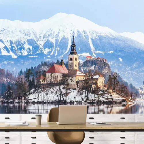 Miniatura 18 de IDEA4WALL Adhesivo mural removible para pared, cielo azul, castillo mágico místico, fantasía y ciencia ficción, arquitectura, fotografía, arte