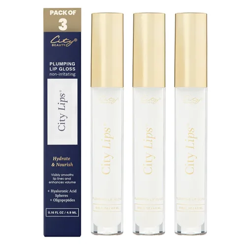 Miniatura 8 de City Beauty City Lips Clear - Brillo de labios voluminizador - Hidrata y volumiza - Voluminizador de labios de alto brillo - Ácido hialurónico
