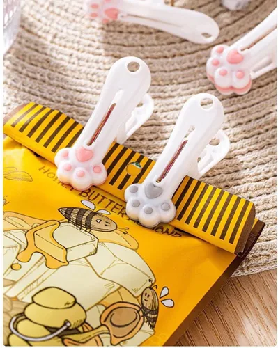 Miniatura 5 de Pinzas de plástico resistentes para colgar ropa, pinzas de ropa sin rastro, clips de chips, clip de sellado de plástico, clips de bolsas de Rosa