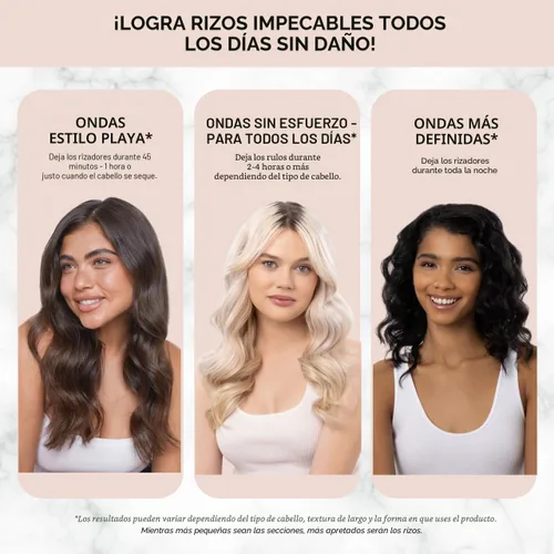 Miniatura 5 de Kitsch Rodillos de almohada de satén, rizador de pelo sin calor, rizos sin calor durante la noche, varillas rizadoras flexibles para cabello largo