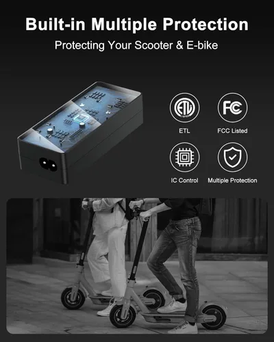Miniatura 6 de WUKUR Cargador eléctrico de scooter de 42 V 2 A compatible con Hiboy S2, Lite, Pro, KS4, KS4 Pro, MAX, MAX3, MAX V2, NEX, NEX3, NEX5 36V Scooter
