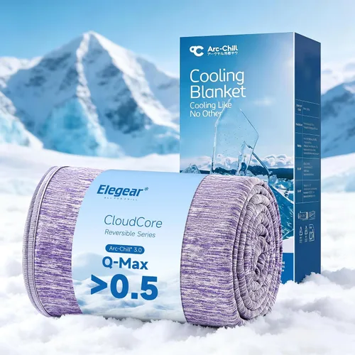 Miniatura 23 de Elegear Manta Refrescante Revolucionaria que Absorbe el Calor para Mantener el Cuerpo Fresco para Sudores Nocturnos, Arc-Chill 3.0 Fibra Fresca