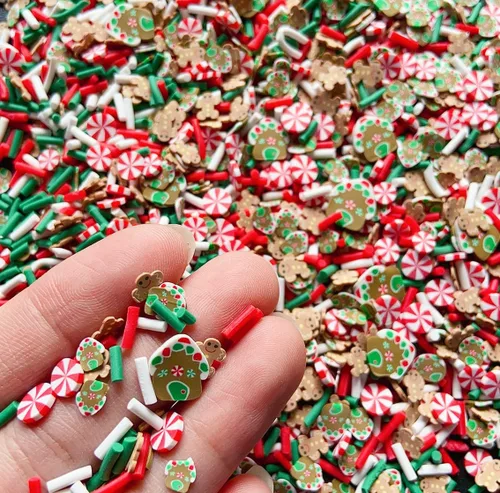 Miniatura 3 de EHOPE Chispas Falsas Chispas Falsas de Navidad Chispas Falsas de Dulce Chispas de Arcilla Chispas de Polímero Rodajas de Arcilla Polimérica