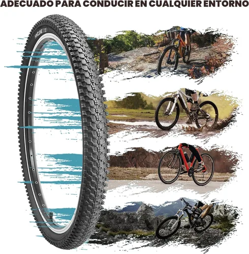 Miniatura 6 de Hycline Juego de 2 neumáticos para bicicleta de montaña: 20/24/26/27.5 pulgadas, repuesto plegable de alto rendimiento, resistentes al desgaste