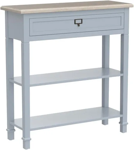Miniatura 5 de KINTNESS Mesa consola de pasillo, mesa de entrada estrecha con almacenamiento para sala de estar, pasillo, vestíbulo, color gris