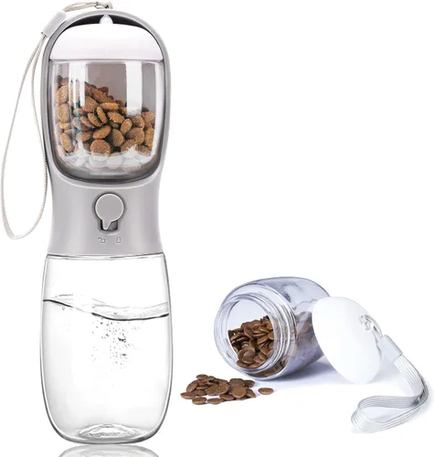 Miniatura 29 de Botella de agua para perros con recipiente para alimentos, dispensador de agua portátil a prueba de fugas para mascotas, para caminar, senderismo