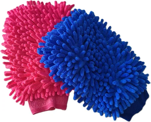 Miniatura 4 de Guantes de limpieza para casa y lavado de autos, guantes de microfibra para quitar el polvo del hogar, limpieza y pulido más rápido