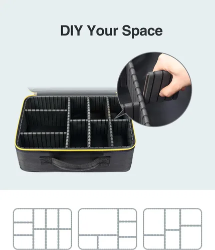 Miniatura 5 de Luxtude Funda de batería extra grande para Dewalt/Milwaukee/Ryobi 12V/18V/20V batería y cargador, organizador de baterías de herramientas
