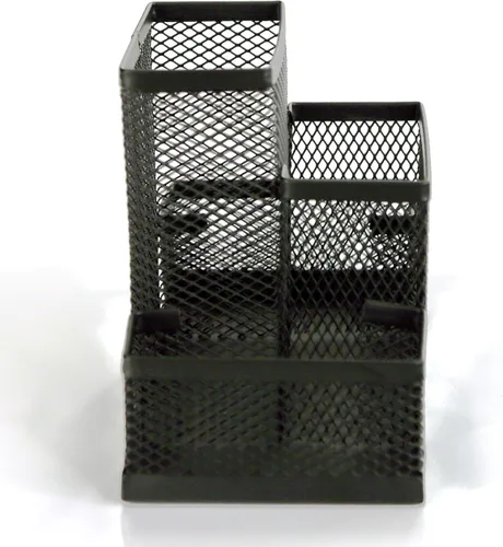 Miniatura 4 de Huron Soporte para bolígrafos y organizador de escritorio, almacenamiento de 4 compartimentos para lápices, bolígrafos, notas adhesivas, accesorios