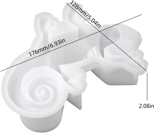 Miniatura 4 de Moldes de resina de camaleón grandes de silicona 3D de animales de resina epoxi moldes de silicona de lagarto profundo realista para manualidades