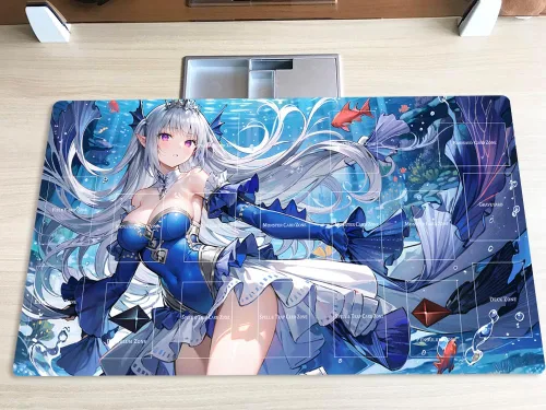 Nueva Alfombrilla de Juego Mlikemat Playmat Tearlaments Scheiren TCG CCG OCG Juego de Cartas Coleccionables con Zonas + Bolsa Gratis (ZD014-593-A)