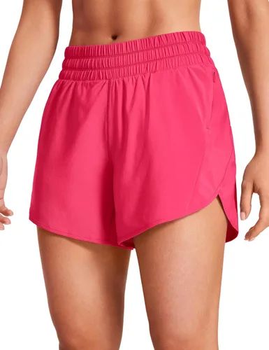 CRZ YOGA Dolphin - Pantalones cortos deportivos para mujer de 5 pulgadas, cintura media, secado rápido, para correr, entrenamiento, gimnasio, pista