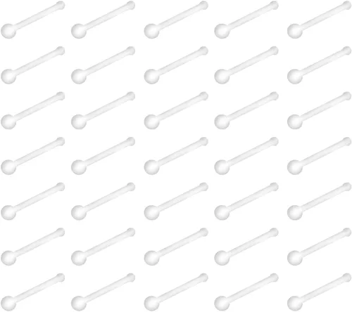 Miniatura 7 de D.Bella Aretes de nariz transparentes de 0.71 oz y 0.71 onzas (0.63 oz), en forma de L, aros de nariz Bioflex, pasadores de nariz rectos, retenedor