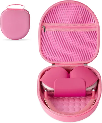 Miniatura 15 de Funda para auriculares Apple Airpods Max, estuche duro portátil de viaje para auriculares, bolsa con malla y cremallera para cargador y accesorios