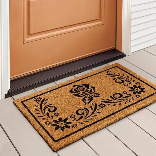 Miniatura 46 de LuxUrux Alfombra de Fibra de Coco de Bienvenida - Respaldo Extra Resistente, 17'' x 30'' Alfombra Natural para Puerta - Fácil de Limpiar, Hermoso