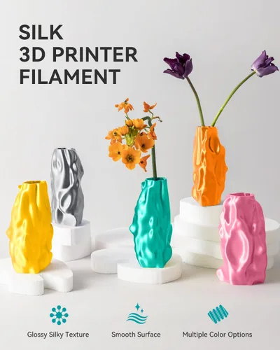 Miniatura 2 de SUNLU - Filamento sedoso para impresora 3D, de ácido poliláctico, 4/64 de pulgada, superficie suave y sedosa, fácil de imprimir, precisión