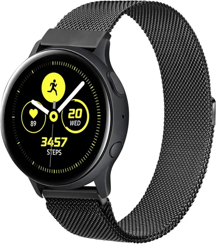 Bandas de metal para Samsung Galaxy Watch Active 2 1.575 in 1.732 in / Galaxy Watch Active, 0.787 pulgadas de malla de acero inoxidable para Galaxy