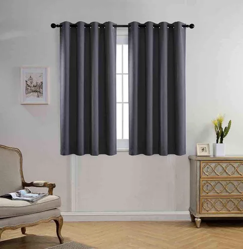Miniatura 16 de Miuco paneles de cortina de oscurecimiento con arandelas, cortinas opacas con textura para salón, juego de 2