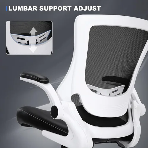 Miniatura 6 de Misolant Silla de dibujo, silla de oficina alta para escritorio de pie, silla de oficina alta con soporte lumbar ajustable y anillo reposapiés
