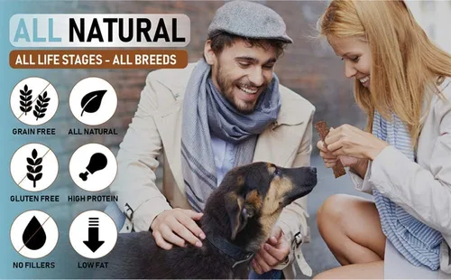 Miniatura 4 de Pet Jerky Factory Golosinas de carne de res y plátano prémium de 5 onzas para perros, 100% grado humano, fabricadas en Estados Unidos, alto