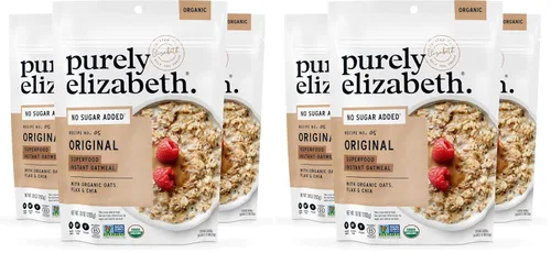 Miniatura 8 de Purely Elizabeth Avena de Colágeno, Vainilla Pecana, Hecha con Avena Orgánica, Amaranto, Quinua y Semillas de Chía, Sin Gluten, Sin OMG
