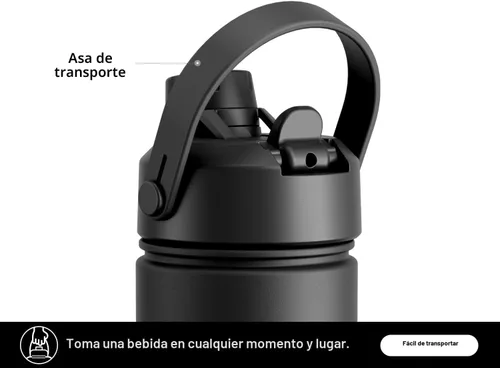 Miniatura 5 de POWCAN Botella de agua aislada de 26 onzas con popote 2 en 1 y tapa de boquilla, mantiene el frío 24 horas, a prueba de fugas, cabe en el portavasos