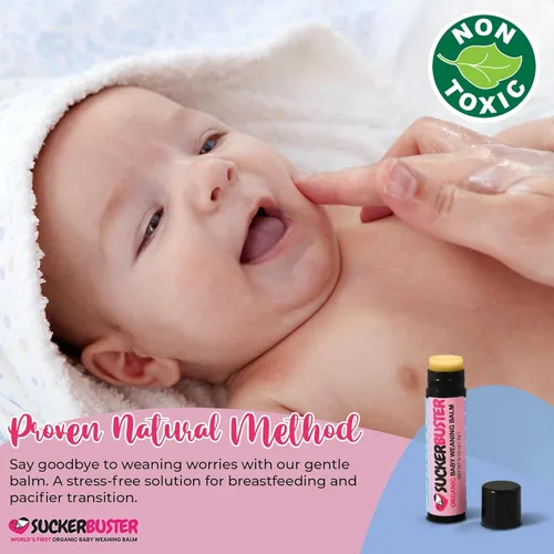 Miniatura 5 de SUCKERBUSTER - Bálsamo de destete para lactancia materna para bebés, 10 onzas, crema orgánica para pezones en barra de bálsamo - esenciales