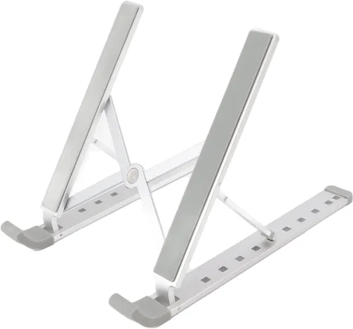 Miniatura 9 de Luqeeg Soporte para laptop para escritorio, soporte ergonómico ajustable de aluminio portátil para laptop, soporte plegable para computadora