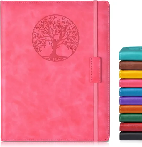 Miniatura 11 de Biuwory Cuaderno diario con líneas para mujeres y hombres, 256 páginas, tamaño A5, de cuero de tapa dura para escribir, viajes, negocios, trabajo
