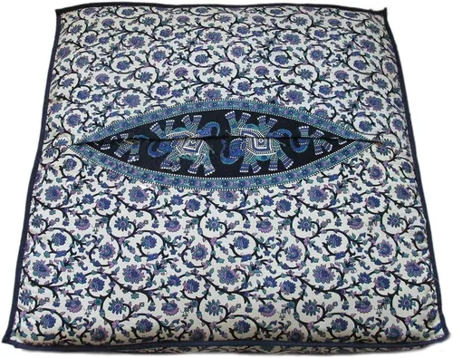 Miniatura 3 de CRAFT KALA Funda de cojín con diseño de mandala, funda de cojín para asiento, hippie, decorativo, bohemio, otomano, de algodón, indio, para sala