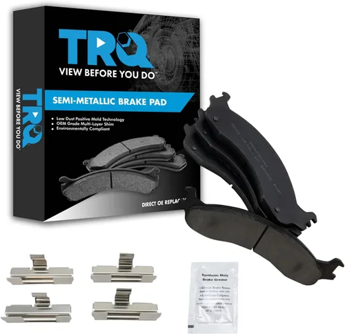 Miniatura 188 de TRQ Pastillas de freno delanteras semi metálicas compatibles con Ford Expedition 2018-2021 F-150 2018-2020 Lincoln Navigator 2018-2022