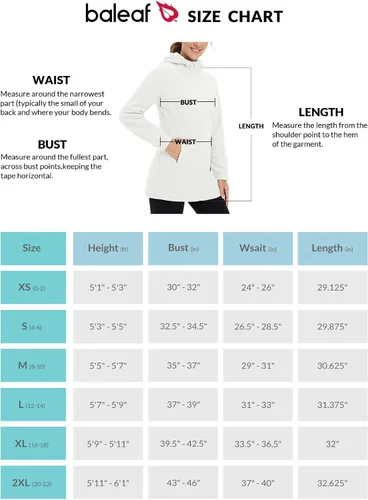 Miniatura 6 de BALEAF Chaqueta larga de forro polar con capucha y cremallera completa para mujer, abrigo de invierno suave y ligero