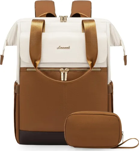 Miniatura 10 de LOVEVOOK Mochila para laptop para mujeres, mochila de trabajo convertible con bolso con puerto USB, Trabajo