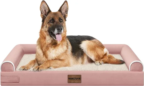 Miniatura 75 de Cama ortopédica lavable para perros medianos y grandes: cama con cojines de apoyo para perros medianos y grandes, cama impermeable de espuma tipo