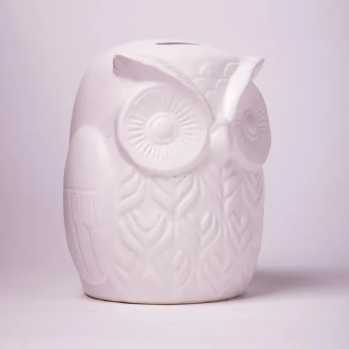 Miniatura 6 de Estatua de búho, estatua de animal, decoración moderna, escultura, regalo para escritorio, estantería, mesa de oficina, cerámica, 5.5 pulgadas