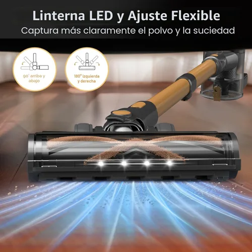 Miniatura 7 de Aspiradora Inalámbrica, Aspiradora de Mano Ligera 10 en 1 con 45 minutos de tiempo de funcionamiento, Potente Succión, Pantalla Táctil LED