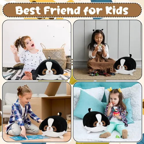 Miniatura 4 de Almohada de peluche para perro, almohada de felpa suave de 13 pulgadas, lindos juguetes de peluche de dibujos animados, almohada de felpa kawaii