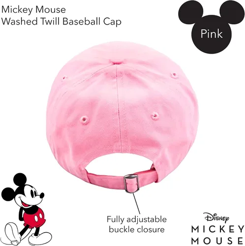 Miniatura 3 de Disney Mickey Mouse Embroidered Cotton Adjustable Dad Hat with Curved Brim