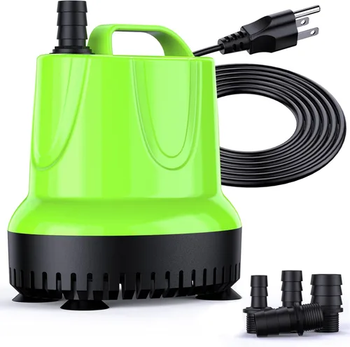FREESEA Bomba de agua sumergible de fuente: 660GPH 40W Bomba de sumidero pequeña - Bomba de estanque para acuario estatuario hidropónico al aire